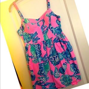 Lilly Pulitzer pink & blue seashell dress, sz 12